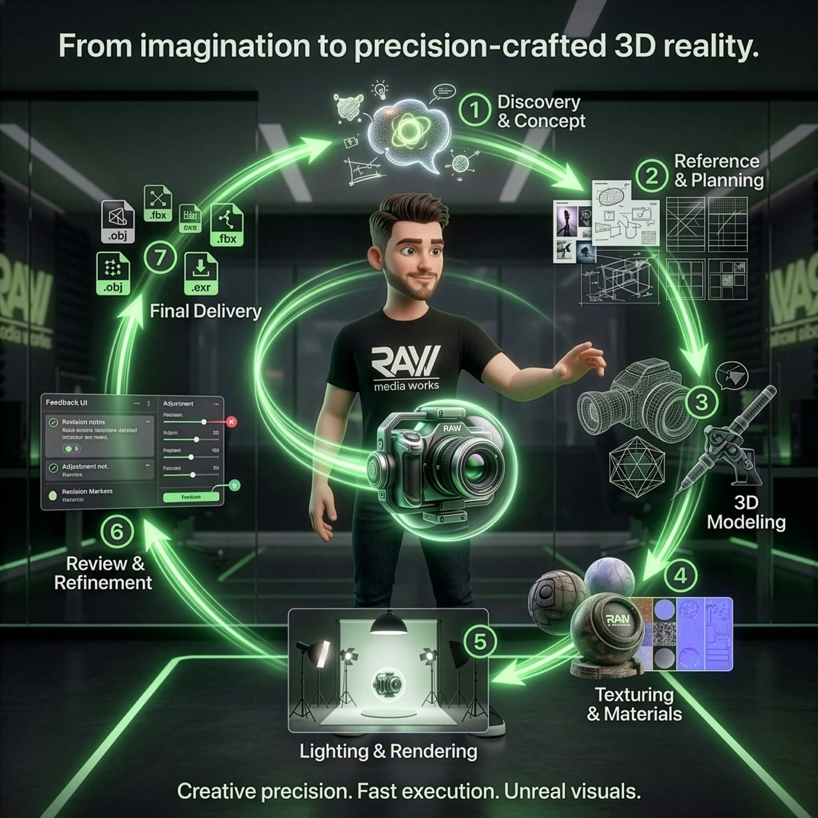 From imagination to precision-crafted 3D reality.