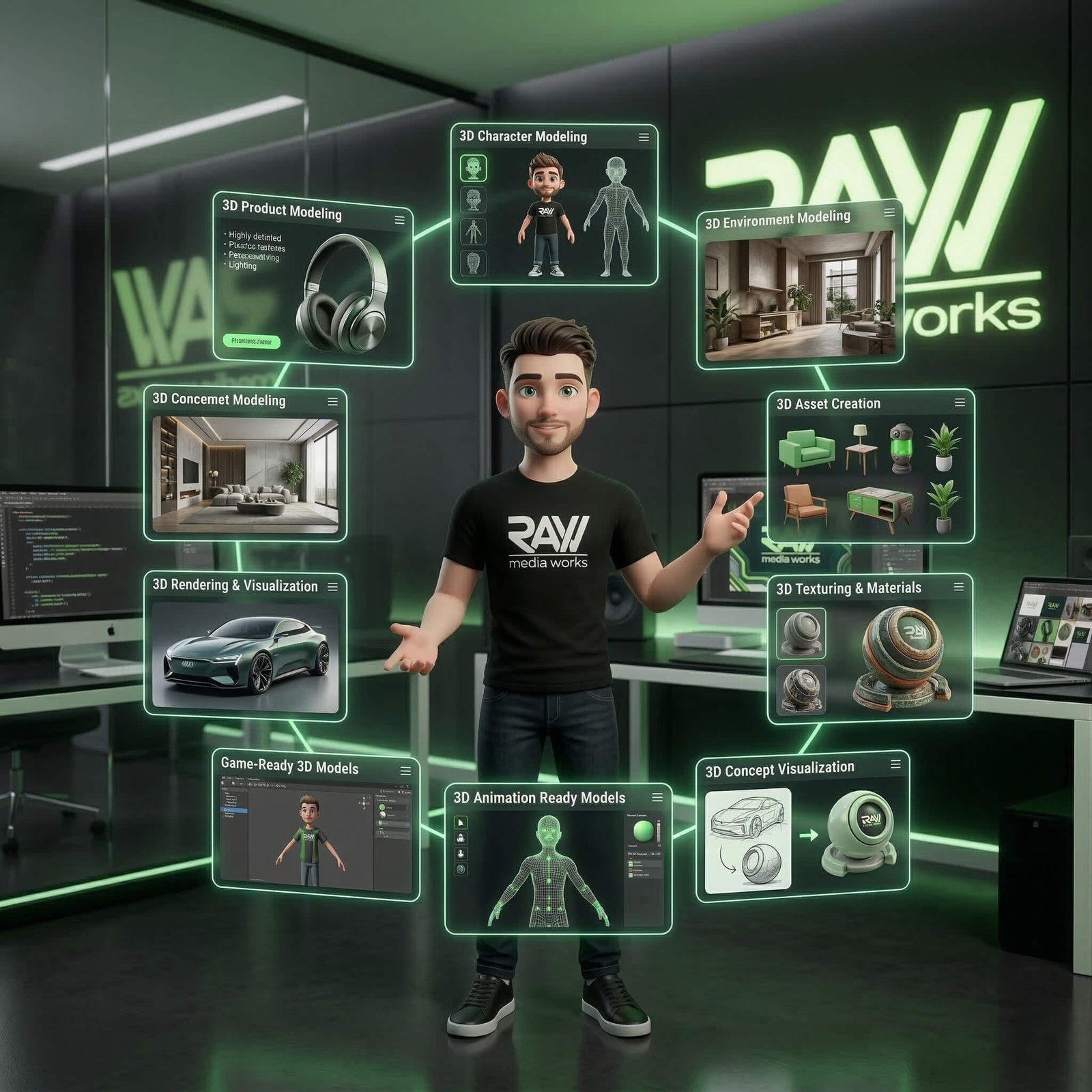 Here's an overview of our 3D modeling service