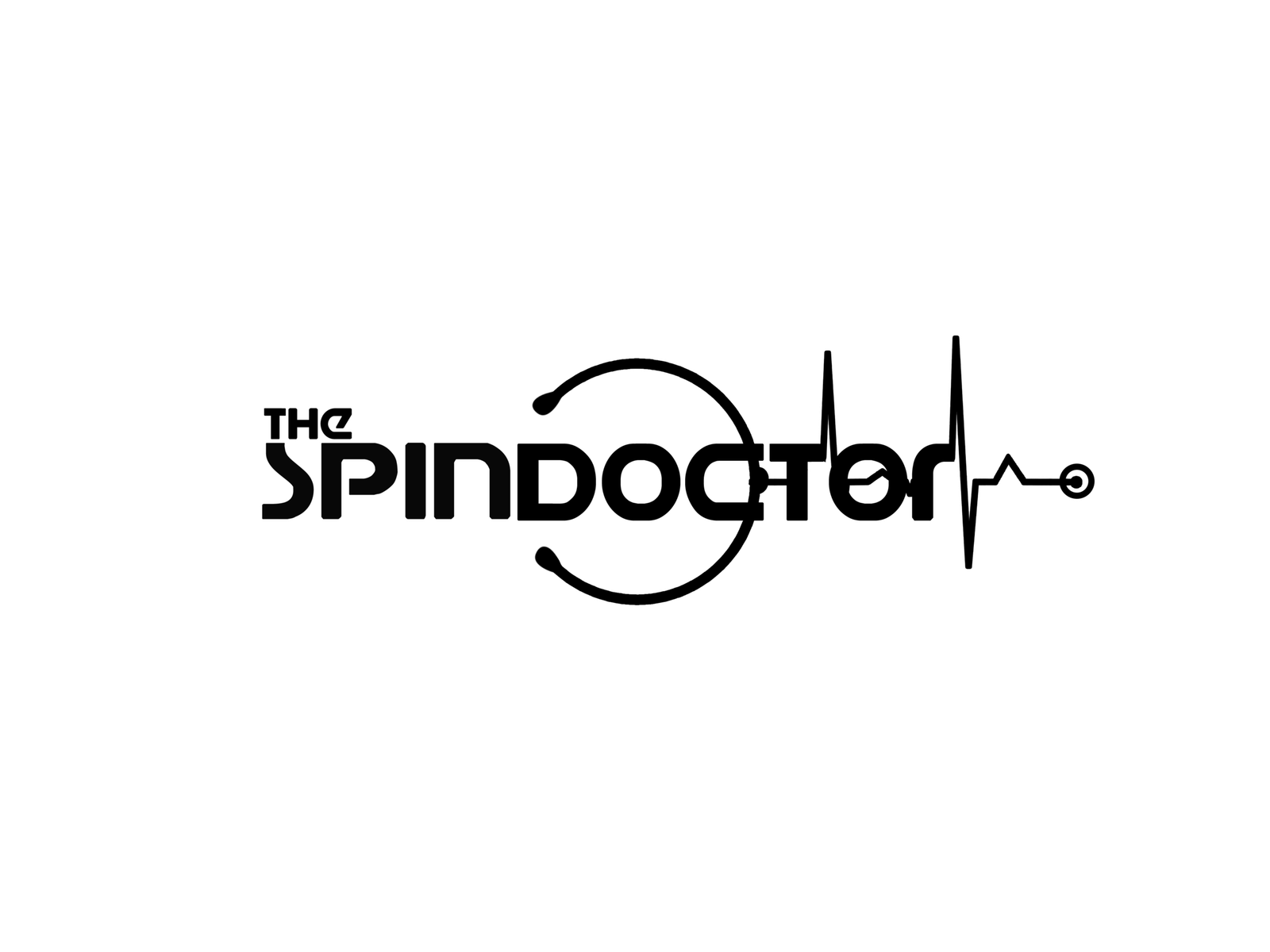 The Spindoctor_Black Logo With Border (Thin)